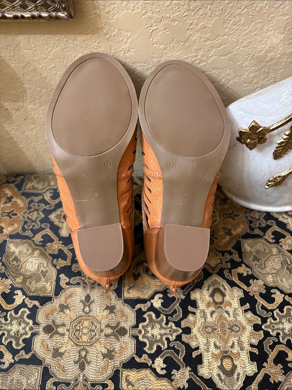 torrid Tan Open-Toe Cutout Ankle Heeled Boots - Picture 3 of 4